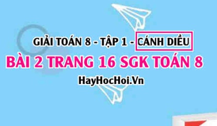 Giải bài 2 trang 16 Toán 8 Tập 1 SGK Cánh Diều